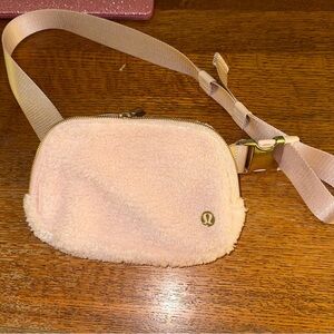 lululemon athletica Pink Fleece Crossbody Bag